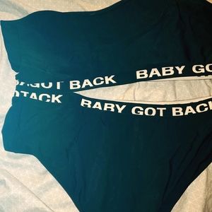 womens one piece cut out Swim suit one strap open side